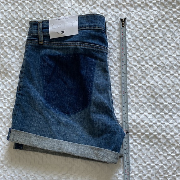 Indigo Wash Denim Roll Shorts - Picture 6 of 8